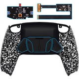 eXtremeRate Programmierbar RISE4 Remap Kit für ps5 Controller BDM-010/020,Remap Board&Rückplate Gehäuse/Case&Back Paddles Rücktasten für ps5-Texturiert Weiß