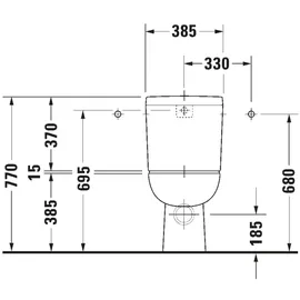 Duravit D-Code Stand-WC mit WC-Sitz Weiß
