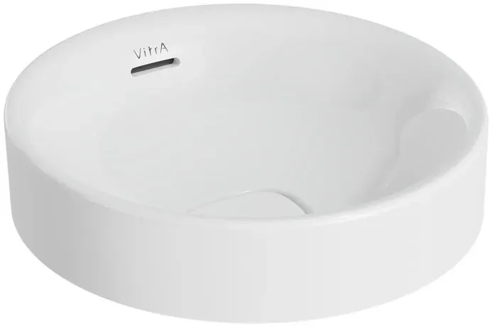 VitrA New Metropole Aufsatzschale freistehend rund 40 cm mit Überlaufschlitz Weiß,7532B403-7214 7532B403-7214