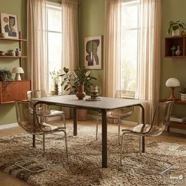home24 Freischwinger Kunststoff orange 2er Set