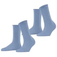 Esprit Damen Socken Basic Pure Multipack W So Baumwolle einfarbig 2 Paar, Blau 39-42