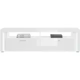 INOSIGN Lowboard »Viborg, Breite 201 cm, inkl. vertikaler Frontbeleuchtung, 2 Klappen«, je 2 offene & geschlossene Fächer, TV-Möbel, TV-Schrank, TV-Lowboard