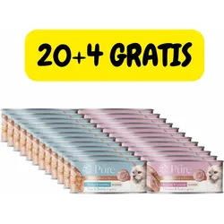 PetRepublic Pure Huhn & Thunfisch + Thunfisch & Garnelen in Sauce 24x80g