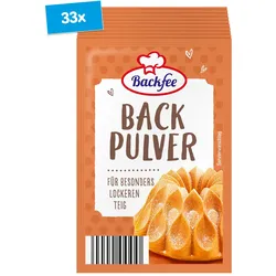 Backfee Backpulver für 10 x 500g Mehl, 33er Pack
