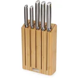 Joseph Joseph Elevate Steel Messen met Houder Bamboe 5-Delig