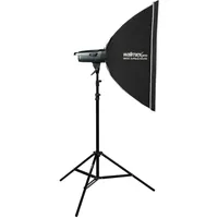 walimex pro Emerger 400 Set Single (Set, 400 Ws), Studioblitz mit Softbox und Stativ