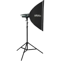 walimex pro Emerger 400 Set Single (Set, 400 Ws), Studioblitz mit Softbox und Stativ