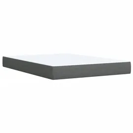 vidaXL Boxspringbett 140 x 200 cm Dunkelgrau
