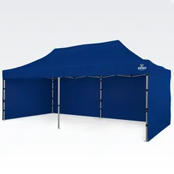Pop up zelt 3x6m - mit 3 Wänden - Blau