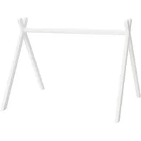 roba Baby-Spielbogen nach Montessori Baby Gym & Activity Center aus Holz weiß lackiert - Spieltrapez