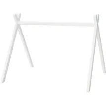roba Baby-Spielbogen nach Montessori Baby Gym & Activity Center aus Holz weiß lackiert - Spieltrapez