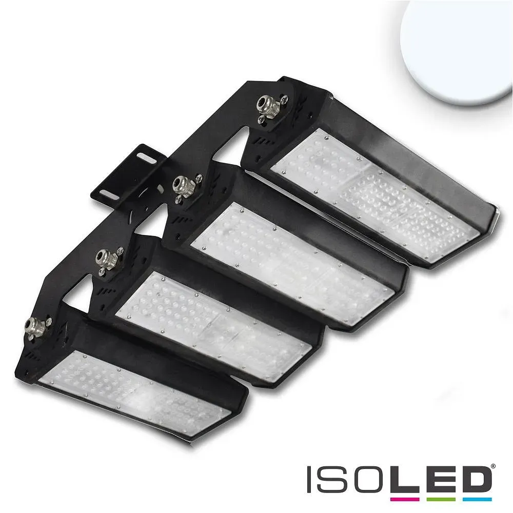 ISOLED LED Fluter/Hallenleuchte LN 4x 50W 30°*70°, asymmetrisch, IP65, 1-10V dimmbar, arretierbar, 5700K 26000lm ISO-113752