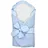 TupTam Unisex Baby Einschlagdecke mit Schleife, Farbe: Blau, Größe: 70 x 70 cm