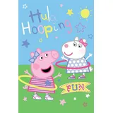 Peppa Pig Kuscheldecke 100 x 150 cm Blau/Mehrfarbig