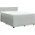 vidaXL Boxspringbett mit Matratze Hellgrau 140x200 cm Samt