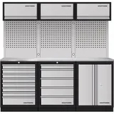 Kraftwerk, Werkstattschrank, Mobilio 3er Kombi Oberschrank Edelstahl (48.80 cm, 200 cm)