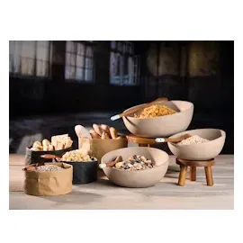 APS 33256 Akazienholz Buffet Ständer, Ø 25 x 15 cm