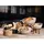 APS 33256 Akazienholz Buffet Ständer, Ø 25 x 15 cm