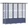 vidaXL Hochbeet mit Rankgitter und Dach 203 x 40 x 138 cm Grau