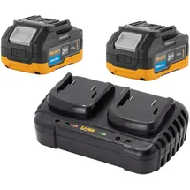 PROCRAFT Starter Set 20 V 20/2 inkl. 2 x 4,0 Ah + Doppel Ladegerät