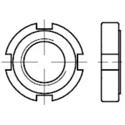 DIN 1804 Nutmutter, w = ungehärtet, ungeschliffen, 14H M95x2 HP