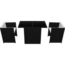 vidaXL Bistro-Set 3-tlg. schwarz 46067