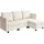 Vevor Eckcouch Baumwolle 3-Sitzer Beige