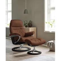 Stressless "Sunrise", mit Signature Base, Größe M, Gestell Schwarz, braun
