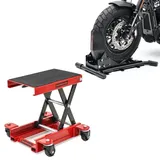 Hebebühne Rangierhilfe Minilift HR1 rot + Radwippe Easy Plus Vario einstellbar