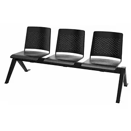 BISLEY 3-Sitzer Traversenbank schwarz Kunststoff, 1 St.