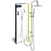 SANITOP-WINGENROTH Duschsystem Proda mit Regendusche & Handbrause eckig Stab-Handbrause