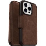 Otterbox Strada Folio mit MagSafe, iPhone 15 Pro für stoßfest, sturzsicher, Premium Lederfolio Zwei Kartenhaltern, 3X getestet nach Militärstandard, Braun