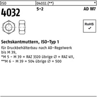Bufab Sechskantmutter ISO 4032 M33 5-2 AD W7 10 Stück