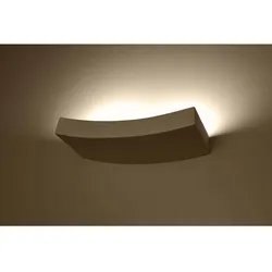 Wandleuchte Wandlampe Weiß Modern Keramik Glas Wohnzimmer Esszimmer Schlafzimmer