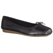 CLARKS Freckle Ice Ballerinas Black Leather 41 1/2