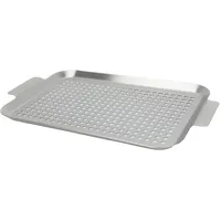 Primaster Grillschale mit Löcher Edelstahl 43 x 26 cm