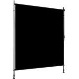 WIFESE Außenrollo 200x270 cm Anthrazit Verdunklungsrollo Ohne Bohren Seitenwandmarkiese Rollo FüR Aussenbereich Sichtschutz Terrassen-Sichtschutz Handkurbelbetrieb Balkon Terrasse Veranda