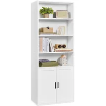 VASAGLE Bücherregal 24 x 60 x 175 cm Wolkenweiß