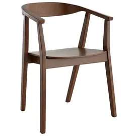 miliboo Skandinavische Stühle aus dunklem Holz (2er-Set) BAHIA