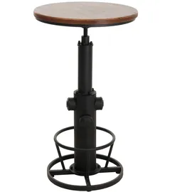 Mendler Bartisch HWC-N20 höhenverstellbar drehbar Ø 61 cm Braun