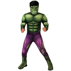 Rubie ́s Kostüm Avengers – Hulk Kostüm für Kinder, Der grüne Marvel-Superheld mit jeder Menge Muskelpolstern grün 104