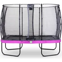EXIT TOYS EXIT Elegant Premium Trampolin 214x366cm mit Deluxe Sicherheitsnetz - lila