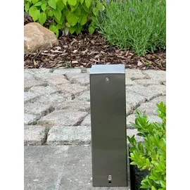 DIEBOLD Steckdosensäule 2-fach, IP44, Eisen gebürstet - Silber/Bunt