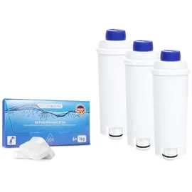 Seltino Spitze Ellipse Wasserfilter Ersatz für DeLonghi Kaffeemaschine 3 St.