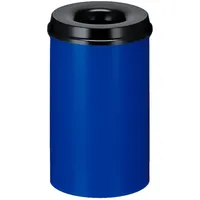 POV Abfallsysteme Sicherheitspapierkorb, selbstlöschend, Stahl, 20 Liter, blau, schwarz