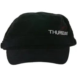 Thursday Unisex Post-Hardcore-Band Baumwoll-Cap im millitärischen Schnitt mit leicht gebogenen Schnitt FC107889THU Schwarz - One-Size