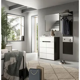 Möbel Kraft Garderobenpaneel 45 x 165 cm Grau/Weiß