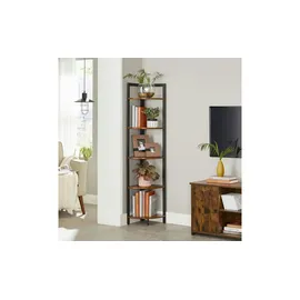 VASAGLE Eckregal 30 x 30 x 150 cm Braun
