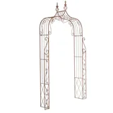 TPFLiving Rosenbogen, Braun, Metall, 118x248x30 cm, Gartenzubehör, Gartendeko