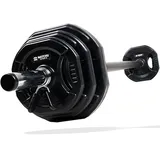 MATCHU SPORTS Matchu - Aerobic Langhantel Set I Hantelset mit Langhantelstange 20 KG Schwarz 2.5-20 kg